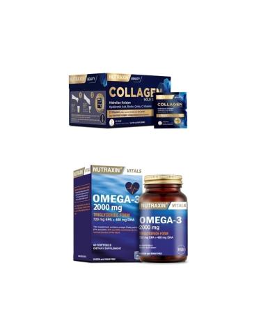 Nutraxin Collagen 30 Sachet 10000 Mg+omega-3 2000 Mg 60 Softgels