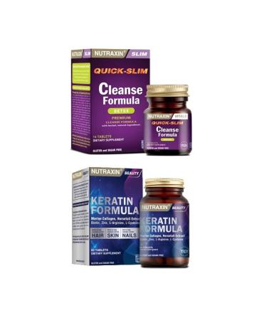 Nutraxin Cleanse Formula 7 Detox 14 Tablets + Keratin Formula 60 Tablets