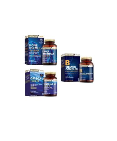 Nutraxin B-one Formula 90 Tablet + Omega 3 +coq-10(coenzyme)60 Capsule + B Vitamin Complex 60 Tablets