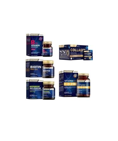Nutraxin Collagen 30 Sachet 10000 Mg+selenium+biotin+vitamin Max(c d zinc)+B12 Vitamin Sublingual