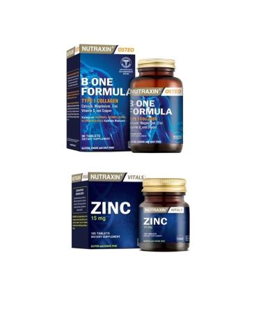 Nutraxin B-one Formula 90 Tablets + Zinc Supplement 15 Mg 100 Tablets