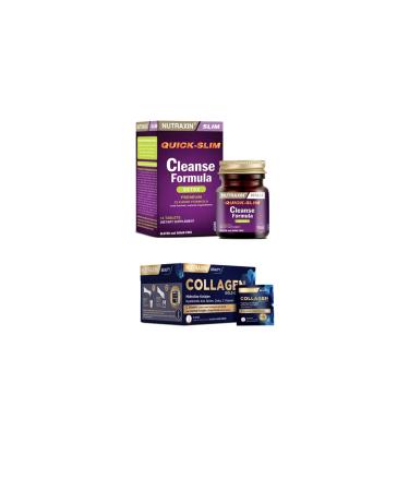 Nutraxin Cleanse Formula 7 Detox 14 Tablets + Hydrolyzed Collagen Powder 30 Sachets
