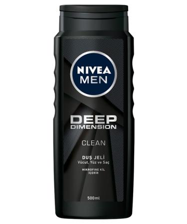 NIVEA Men - Deep Clean Shower Gel with Clay Particles for Men 500ml