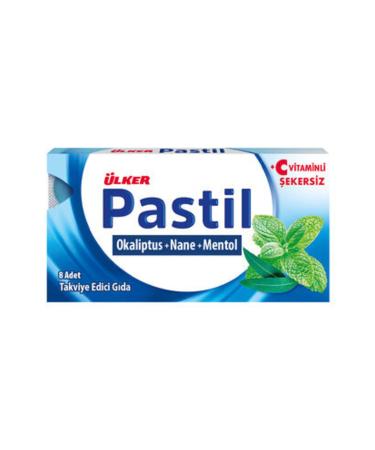 Ulker Pastil Eucalyptus Menthol Mint 8 Pieces 22.4 G 6 * Pieces