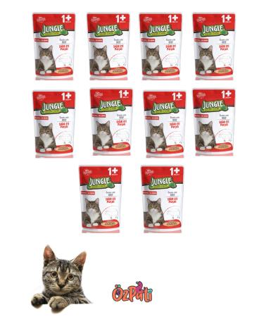 Jungle Street Animals Wet Food 100 Gr X 10 Pk Steak