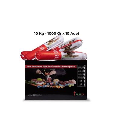 BARFTR Mix Barf 10 Kg Salami Package Dog Food 1000 Grams