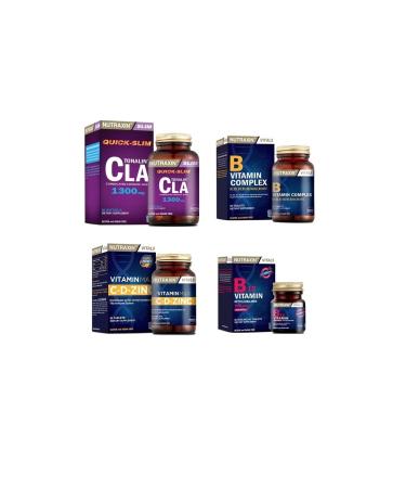 Nutraxin Tonalin Cla 1300 Mg 60 Capsules +vitamin Max(c d zinc)+ B Vitamin Complex + Vitamin B12