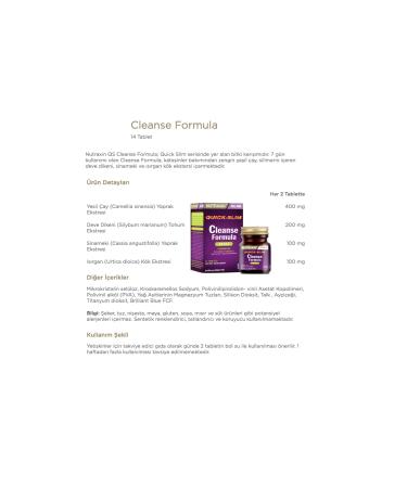 Nutraxin Quick Slim Cleanse Formula 7 Detox 14 Tablets - Buy Online on GoSupps.com