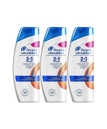 Head And Shoulders Head & Shoulders 350 Ml. 2-1 Men's Anti-Hair Loss Shampoo 72 Hours Dandruff-Free X 3 Pieces