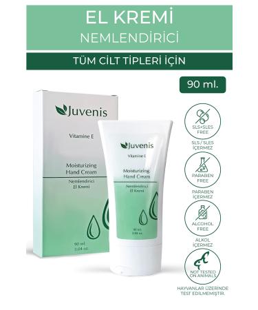 Juvenis Fast Absorbing Moisturizing Softening Vitamin E Daily Use Hand Care Cream 90ml