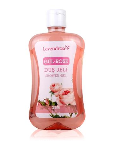 Lavendrose Rose Shower Gel - Intensive Rose Essence Moisturizing Skin Care Natural Rose Shower Gel 300 ml