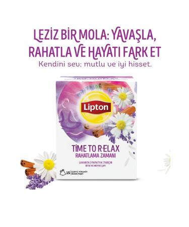Lipton Time To Relax Cup Herbal Tea Bags 15 x 2 Pcs - Buy Online on GoSupps.com