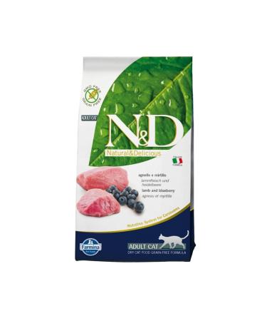N & D Lamb Blueberry Grain Free Cat Food 5 kg Set of 2