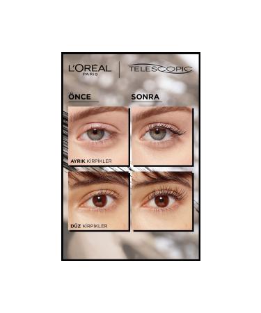 L'Oreal Paris L'or al Paris Telescopic Carbon Black Mascara - Black Set of 2 - Buy Online on GoSupps.com