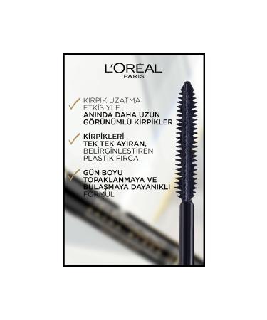 L'Oreal Paris L'or al Paris Telescopic Carbon Black Mascara - Black Set of 2 - Buy Online on GoSupps.com