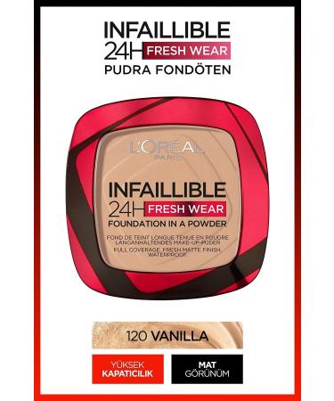 L'Oreal Paris Infaillible 24h Fresh Wear Powder Foundation 120 Vanilla