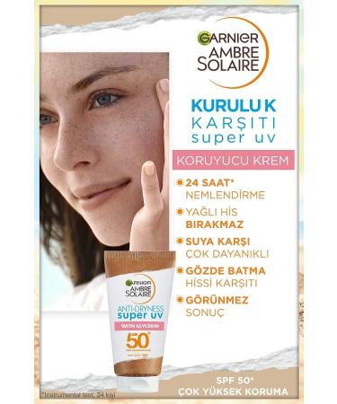 Garnier Ambre Solaire Sensitive Advanced Anti-Dryness Sunscreen Face Cream Spf50 50ml - Buy Online on GoSupps.com