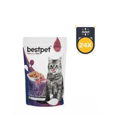 Bestpet Lamb Meat Jelly Cat Wet Food 85 Gr X 24 Pieces