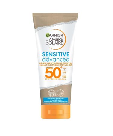 Garnier Ambre Solaire Sensitive Advanced Sun Protection Milk Gkf50 200ml - Buy Online on GoSupps.com