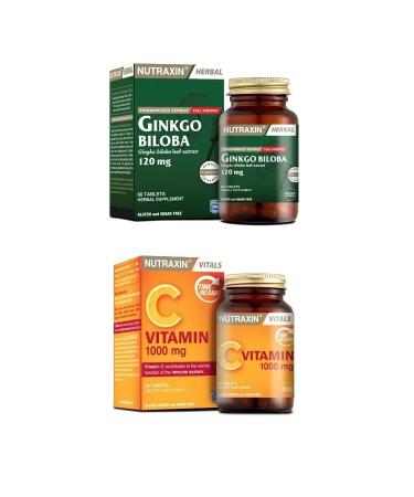 Nutraxin Ginkgo Biloba 60 Tablets + Vitamin C 1000 Mg 30 Tablets