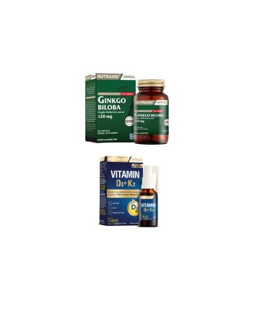 Nutraxin Ginkgo Biloba 60 Tablets + Vitamin D3 K2 30 Ml