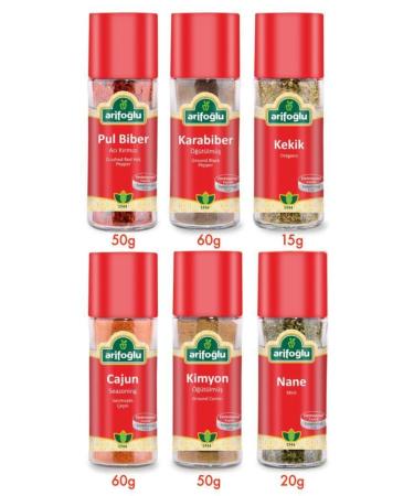 Arifo lu Spice Set Glass 6 LI (In Rice Meals)