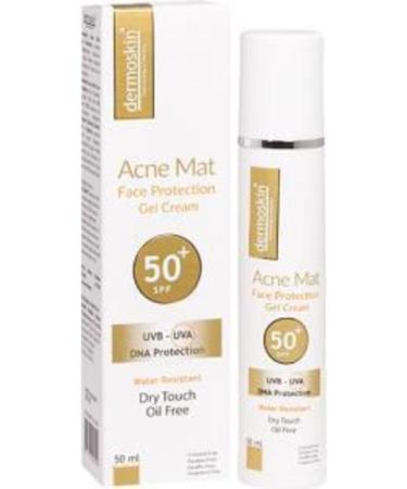 Dermoskin Acne Mat Face Protection Gel Spf 50+ 50 ml Sunscreen