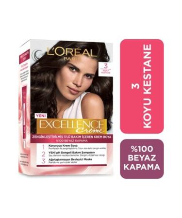 L'Oreal Paris Loreal Excellence Hair Dye 3 - Buy Online on GoSupps.com