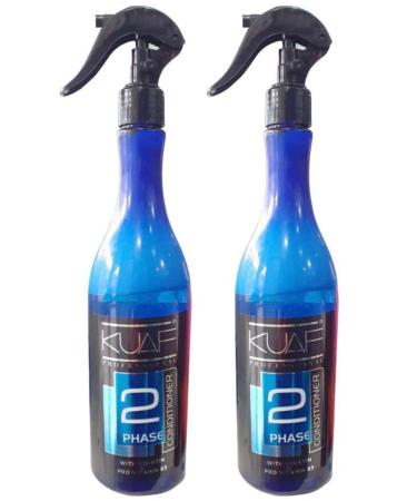 Kuaf Conditioner Dual Phase Blow Dry Water 400 Ml. 2-keratin and Pro Vitamin B5-blue