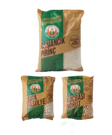 Agricultural Credit Union Agricultural Credit Pulses Set (2.5 Kg. Osmanc k Rice + 1 Kg. Dry Beans + 1 Kg. Chickpeas)