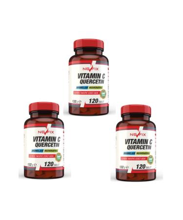 Nevfix Vitamin C 1000 Mg 120 Tablets Bromelian Quercetin 3 Boxes Vitamin C 360 Tablets
