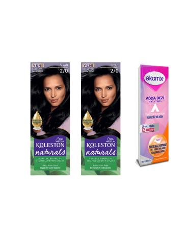 Wella Naturals Tube Dye 2-0 Black 2 Pieces