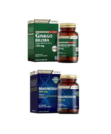 Nutraxin Ginkgo Biloba 60 Tablets+magnesium Citrate 250mg 60 Tablets