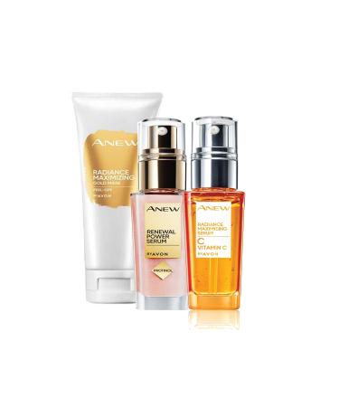 Avon Anew Protinol Power Serum-radiance Gold Mask-vitamin C Revitalizing Serum