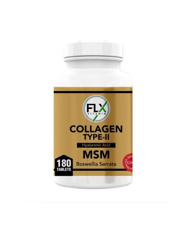 FLX Collagen Type-II Hyaluronic Acid Msm Boswellia Serrata 180 Tablets