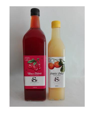 Suheylaana Natural Cherry Vinegar 1000 Ml - Natural Orange Vinegar 500 Ml