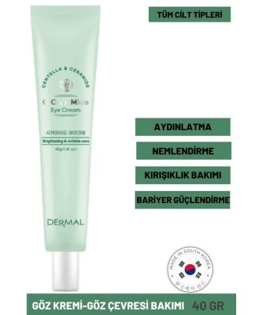 Dermal Cica X Mide Centella Asiatica and Ceramide Essence Eye Cream Eye Contour Cream 40 gr - Buy Online on GoSupps.com