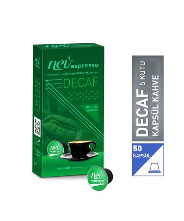 nev espresso Decaffeinated Capsule Coffee 5x10 5 Boxes Nespresso Compatible
