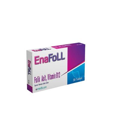 EnaFoLL L-methylfolate Folic Acid Containing Supplementary Food 30 Tablets