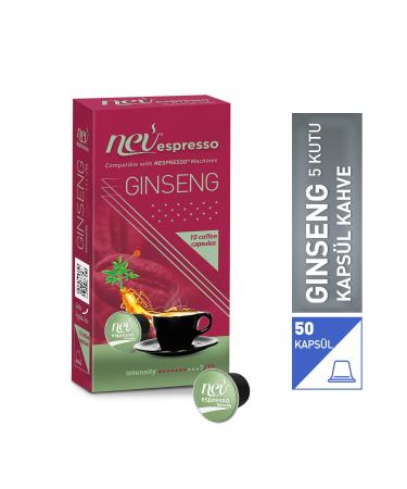 nev espresso Ginseng Capsule Coffee 5x10 5 Boxes Nespresso Compatible
