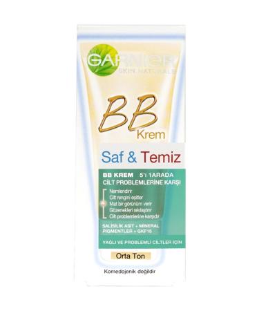 Garnier Pure & Clean Bb Cream Medium Tone Spf 15 50 ml 3600541572171 - Buy Online on GoSupps.com