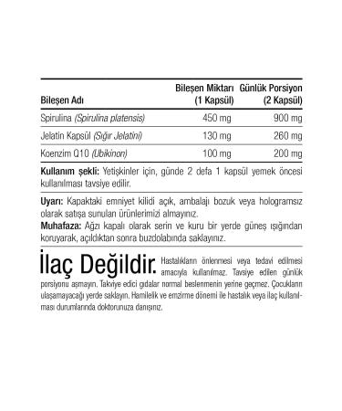 Canfeza Sezgin Spirulina Coenzyme Q10 - Buy Online on GoSupps.com