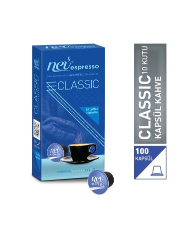 nev espresso Classic Capsule Coffee 10x10 10 Boxes Nespresso Compatible