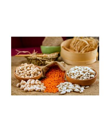 elik G da ve Delicatessen Pulses Package 6kg (Baldo Rice Beans Green Lentils Red Lentils Chickpeas Bulgur)