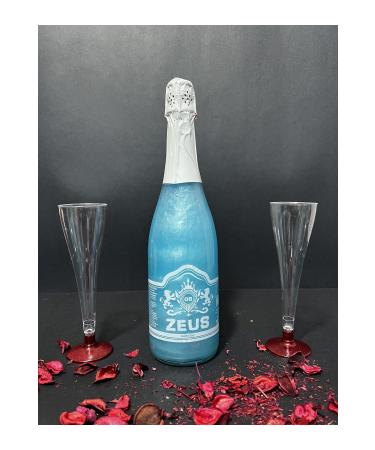 OS ZEUS Blueberry Pineapple Flavored Drink and 2 Glasses