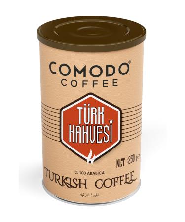 Comodo Coffee Medium Roast Turkish Coffee 250g Metal Tin Box