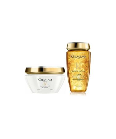 Kerastase Elixir Ultime Lebain Hair Bath 250 Mll + Elixir Ultime Le Masque Hair Care Mask 200 Mll