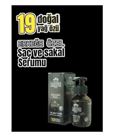 VALENTINES PROFESSIONAL Premium No-Rinse 19 Natural Oil Extract Snake Oil Hair and Beard Serum for Men - Buy Online on GoSupps.com