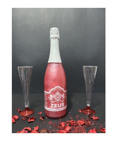 OS ZEUS Strawberry Flavored Drink and 2 Glasses