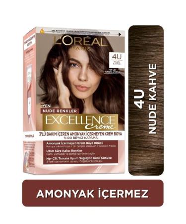 L'Oreal Paris Excellence Creme Nude Colors Hair Dye 4u Nude Brown